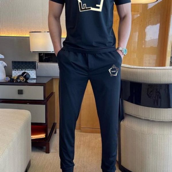 designer,replica,clothing,fake,1:1,lv,luxury,high quality Fendi Trousers and Short-Sleeve Suit (FCA5)