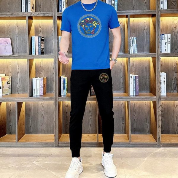designer,replica,clothing,fake,1:1,lv,luxury,high quality Versace Trousers and Short-Sleeve Suit (4545)