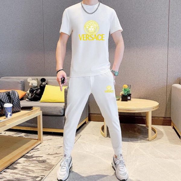 designer,replica,clothing,fake,1:1,lv,luxury,high quality Versace Trousers and Short-Sleeve Suit (AEC5)