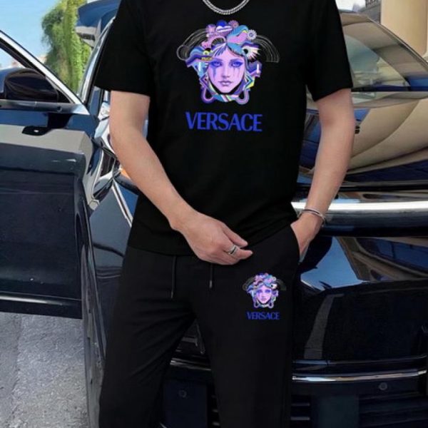 designer,replica,clothing,fake,1:1,lv,luxury,high quality Versace Trousers and Short-Sleeve Suit (B992)