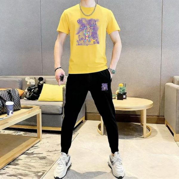 designer,replica,clothing,fake,1:1,lv,luxury,high quality Louis Vuitton Trousers and Short-Sleeve Suit (1BCB)