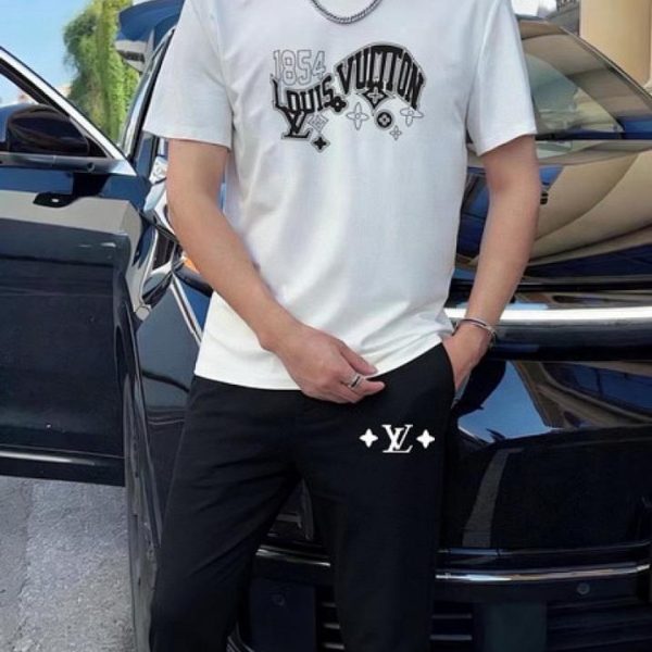 designer,replica,clothing,fake,1:1,lv,luxury,high quality Louis Vuitton Trousers and Short-Sleeve Suit (69A3)
