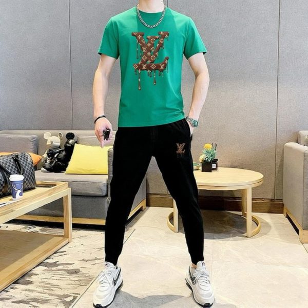 designer,replica,clothing,fake,1:1,lv,luxury,high quality Louis Vuitton Trousers and Short-Sleeve Suit (7357)