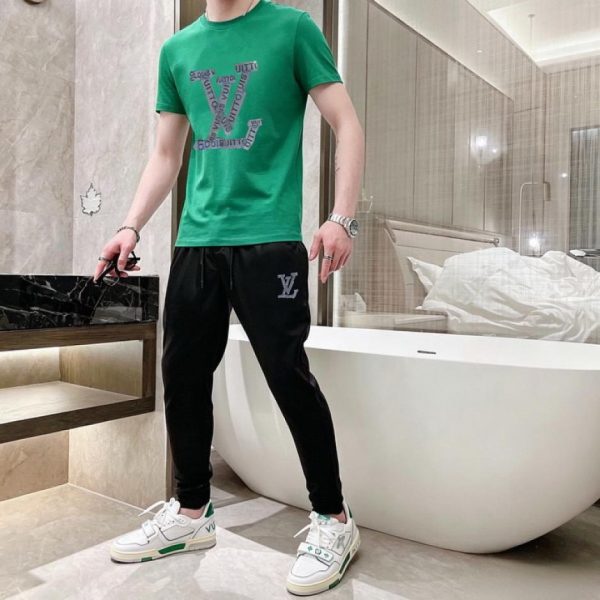 designer,replica,clothing,fake,1:1,lv,luxury,high quality Louis Vuitton Trousers and Short-Sleeve Suit (76F6)