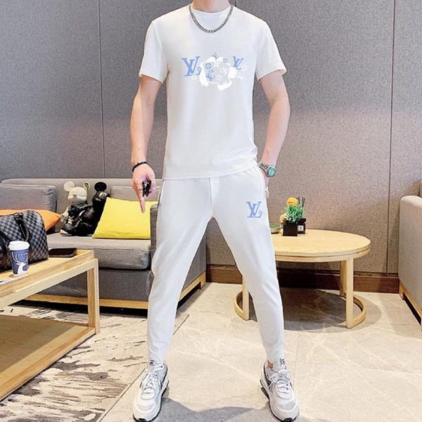 designer,replica,clothing,fake,1:1,lv,luxury,high quality Louis Vuitton Trousers and Short-Sleeve Suit (ACE5)
