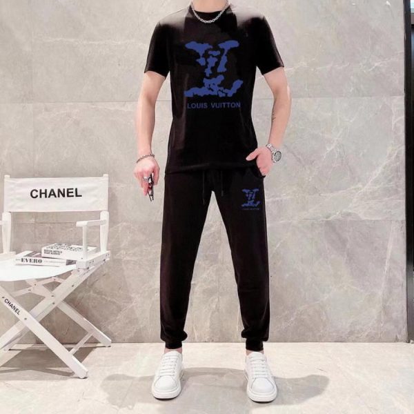 designer,replica,clothing,fake,1:1,lv,luxury,high quality Louis Vuitton Trousers and Short-Sleeve Suit (DE75)
