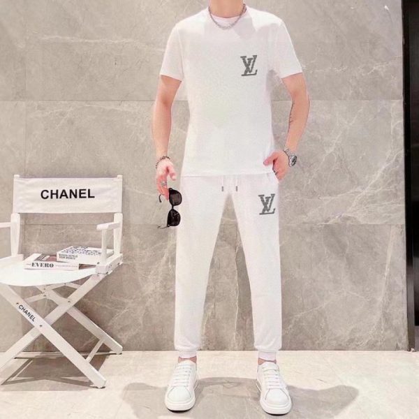 designer,replica,clothing,fake,1:1,lv,luxury,high quality Louis Vuitton Trousers and Short-Sleeve Suit (EDFF)