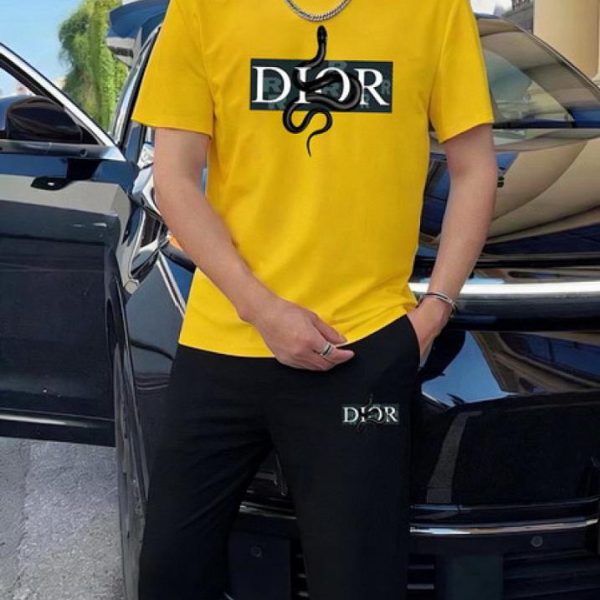 designer,replica,clothing,fake,1:1,lv,luxury,high quality Dior trousers and short-sleeved shirt suit (7C27)