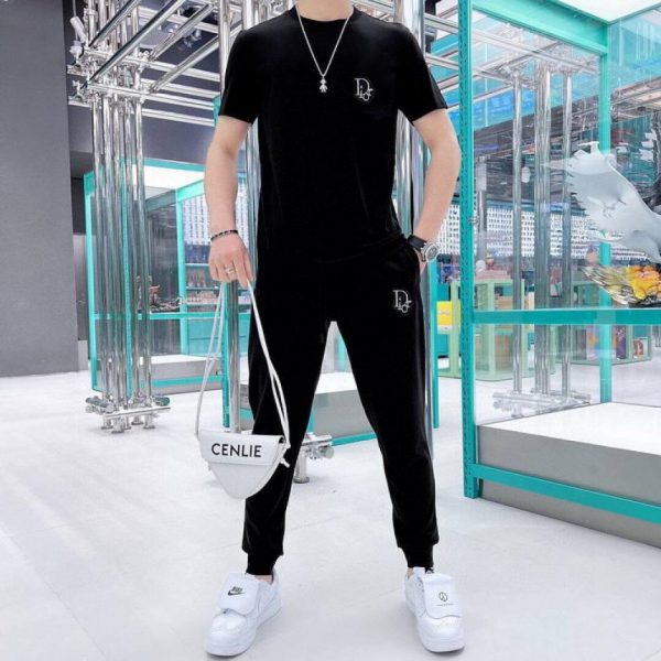 designer,replica,clothing,fake,1:1,lv,luxury,high quality Dior trousers and short-sleeved suit (F434)