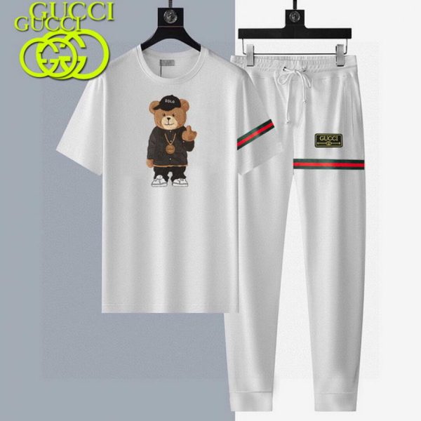 designer,replica,clothing,fake,1:1,lv,luxury,high quality Gucci trousers and short-sleeved shirt suit (F8F5)