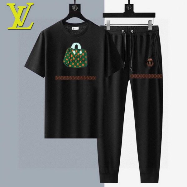 designer,replica,clothing,fake,1:1,lv,luxury,high quality Louis Vuitton Trousers and Short-Sleeve Suit (139F)