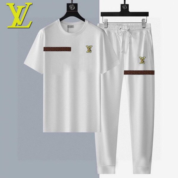 designer,replica,clothing,fake,1:1,lv,luxury,high quality Louis Vuitton Trousers and Short-Sleeve Suit (1EBE)