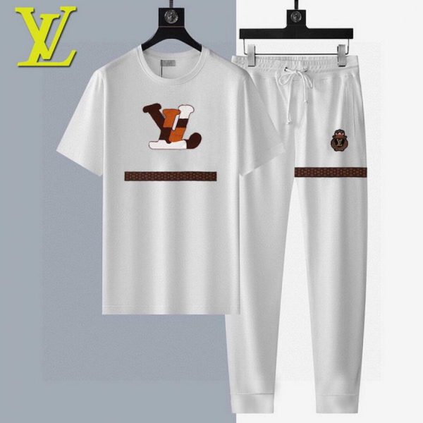 designer,replica,clothing,fake,1:1,lv,luxury,high quality Louis Vuitton Trousers and Short-Sleeve Suit (2E84)