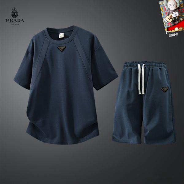 designer,replica,clothing,fake,1:1,lv,luxury,high quality Prada shorts and short-sleeved suit (F7B6)