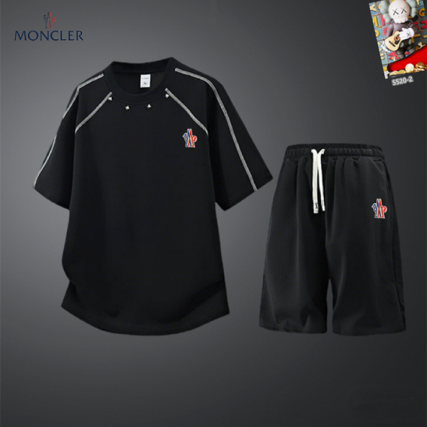 designer,replica,clothing,fake,1:1,lv,luxury,high quality Moncler shorts and short-sleeved set (2B4D)