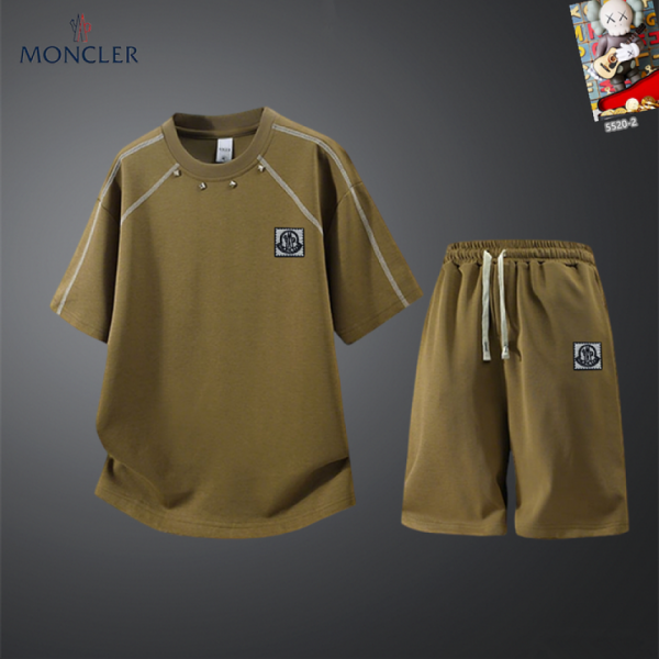 designer,replica,clothing,fake,1:1,lv,luxury,high quality Moncler shorts and short-sleeved set (6E87)
