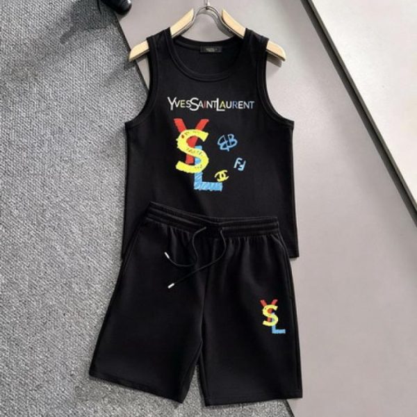 designer,replica,clothing,fake,1:1,lv,luxury,high quality Saint Laurent Shorts & Short-Sleeve Suit (16A8)