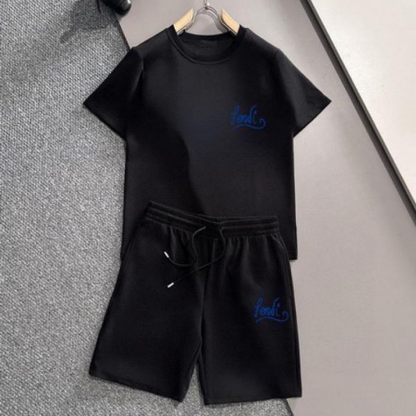 designer,replica,clothing,fake,1:1,lv,luxury,high quality Fendi Shorts & Short-Sleeve Set (CAB7)