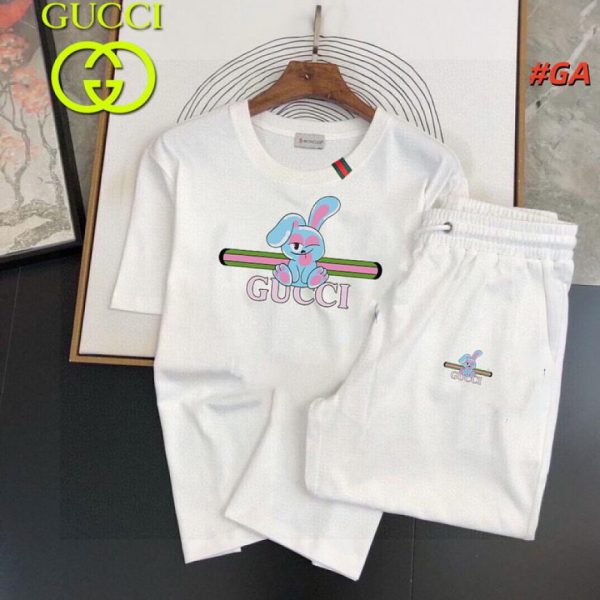 designer,replica,clothing,fake,1:1,lv,luxury,high quality Gucci shorts and short-sleeved suit (6E76)