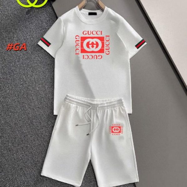 designer,replica,clothing,fake,1:1,lv,luxury,high quality Gucci shorts and short-sleeved suit (3B8D)