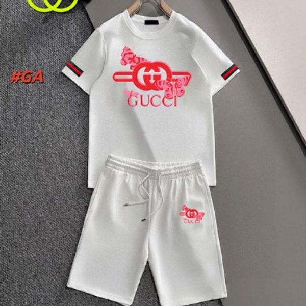 designer,replica,clothing,fake,1:1,lv,luxury,high quality Gucci shorts and short-sleeved suit (7E7E)
