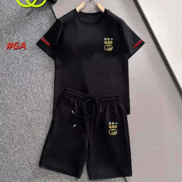 designer,replica,clothing,fake,1:1,lv,luxury,high quality Gucci shorts and short-sleeved set (9AB9)