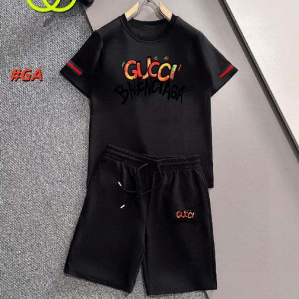 designer,replica,clothing,fake,1:1,lv,luxury,high quality Gucci shorts and short-sleeved suit (9D9F)