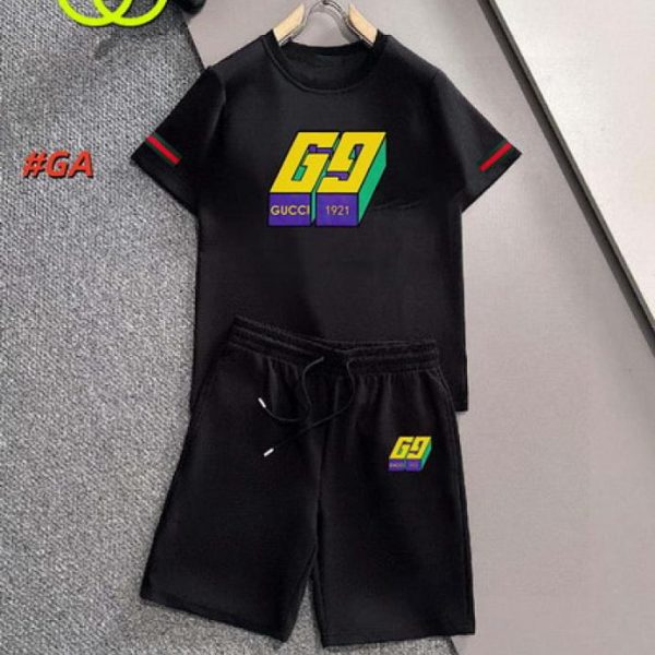 designer,replica,clothing,fake,1:1,lv,luxury,high quality Gucci shorts and short-sleeved suit (B4A8)
