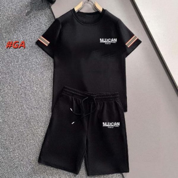 designer,replica,clothing,fake,1:1,lv,luxury,high quality Balenciaga shorts and short-sleeved suit (33BD)