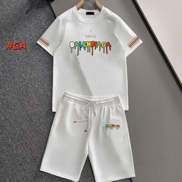 designer,replica,clothing,fake,1:1,lv,luxury,high quality Balenciaga Shorts & Short-Sleeve Suit (48FD)