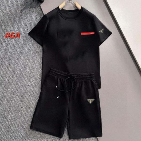 designer,replica,clothing,fake,1:1,lv,luxury,high quality Prada shorts and short-sleeved suit (086B)