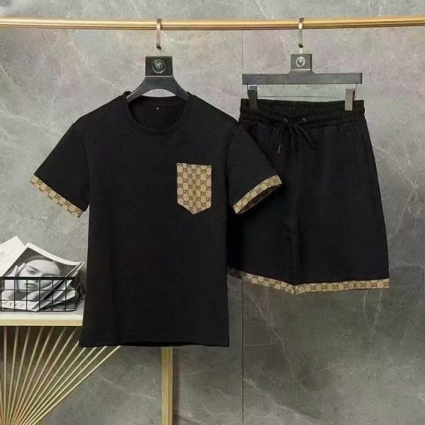 designer,replica,clothing,fake,1:1,lv,luxury,high quality Gucci shorts and short-sleeved suit (402A)