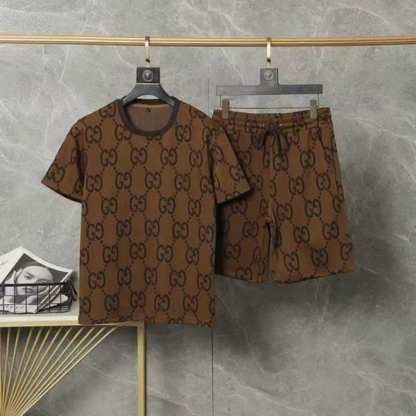 designer,replica,clothing,fake,1:1,lv,luxury,high quality Gucci shorts and short-sleeved suit (9D1F)