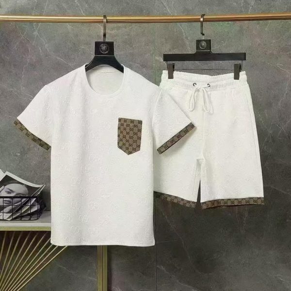 designer,replica,clothing,fake,1:1,lv,luxury,high quality Gucci shorts and short-sleeved suit (BF6F)