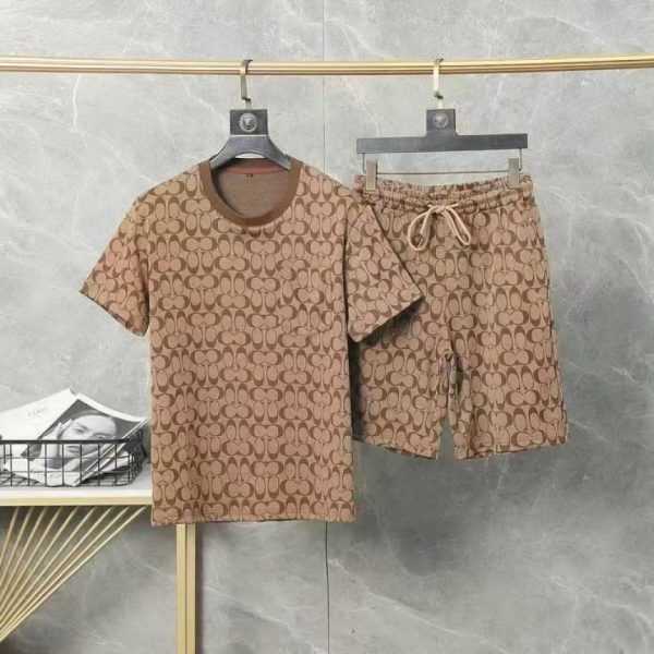 designer,replica,clothing,fake,1:1,lv,luxury,high quality Coach shorts and short-sleeved suit (B432)