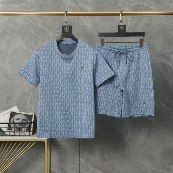 designer,replica,clothing,fake,1:1,lv,luxury,high quality Crocodile shorts and short-sleeved set (21FB)