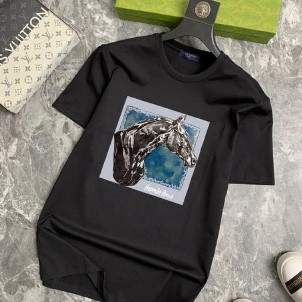 designer,replica,clothing,fake,1:1,lv,luxury,high quality Hermès Short-Sleeve T-Shirt (218D)