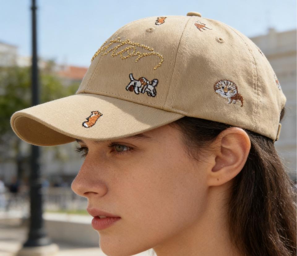 designer,replica,clothing,fake,1:1,lv,luxury,high quality L-shaped embroidered baseball cap with an all-over print of adorable puppies + handwritten signature with rhinestones (F2VV2T) designer,replica,clothing,fake,1:1,lv,luxury,high quality L-shaped embroidered baseball cap with an all-over print of adorable puppies + handwritten signature with rhinestones (F2VV2T)