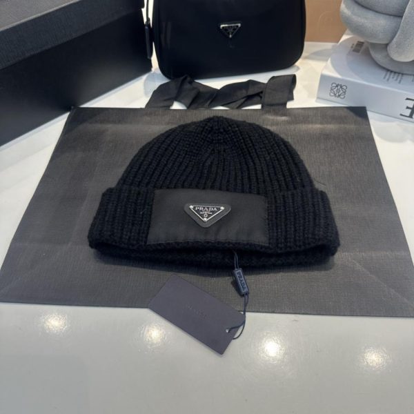 designer,replica,clothing,fake,1:1,lv,luxury,high quality Prdad Fall/Winter Folded Wool Knit Beanie (2QKY4K)