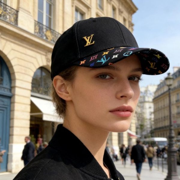 designer,replica,clothing,fake,1:1,lv,luxury,high quality LV Colorful Monogram Metal Logo Baseball Cap, Latest Style from the Boutique (YVVMR7)