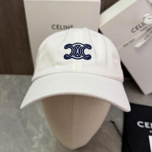 designer,replica,clothing,fake,1:1,lv,luxury,high quality Original CELINE custom hat with embroidered Triomphe double C logo (3U5X04)