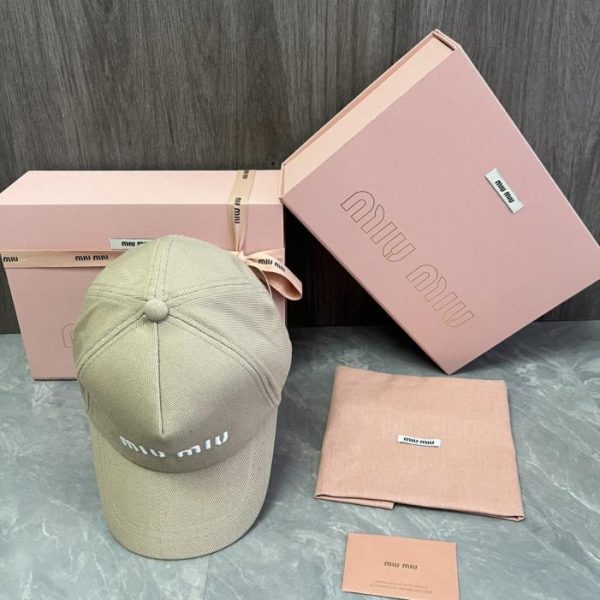 designer,replica,clothing,fake,1:1,lv,luxury,high quality MiuMiu Original Custom Macaron Color Baseball Cap (ATXMJN)