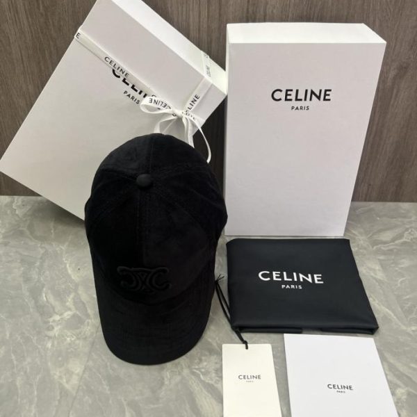 designer,replica,clothing,fake,1:1,lv,luxury,high quality CELINE Original Custom Cotton Velvet Baseball Cap with Logo Applique (0DE2V6) – Same Style as Official Website