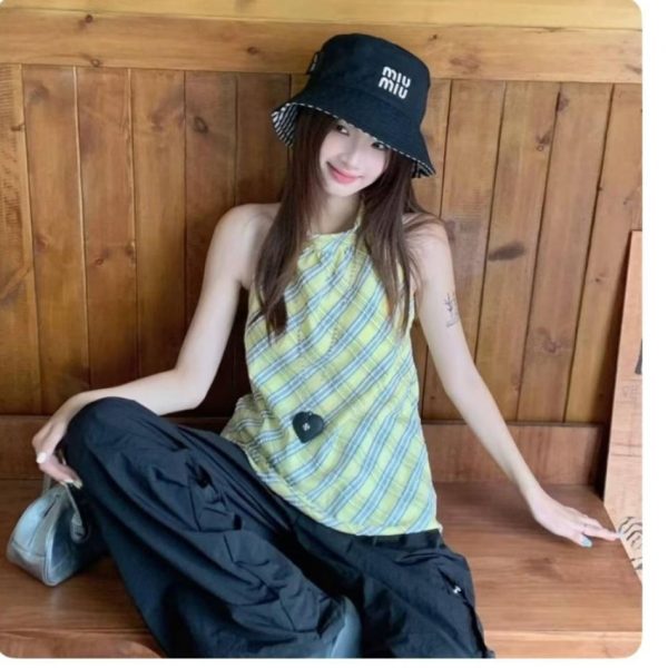 designer,replica,clothing,fake,1:1,lv,luxury,high quality MiuMiu Reversible Fisherman’s Hat, Unisex (LH8N5N)