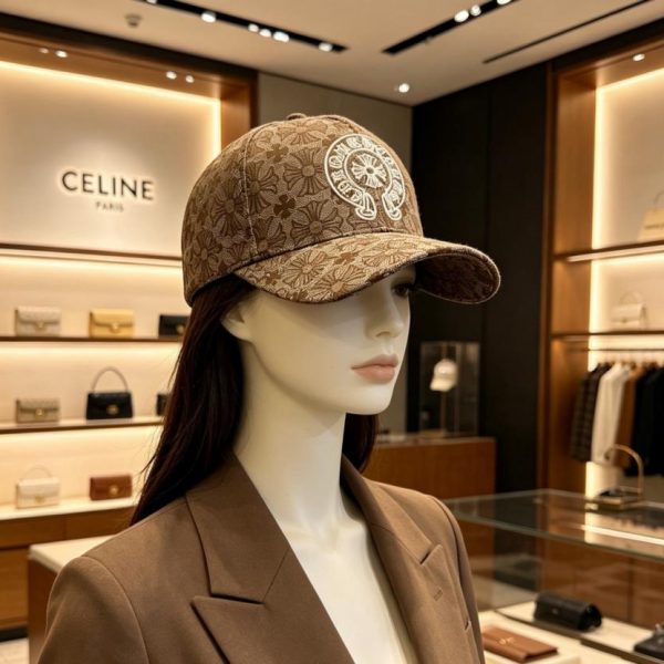 designer,replica,clothing,fake,1:1,lv,luxury,high quality Chrome Hearts all-over embroidered baseball cap (228ME3)