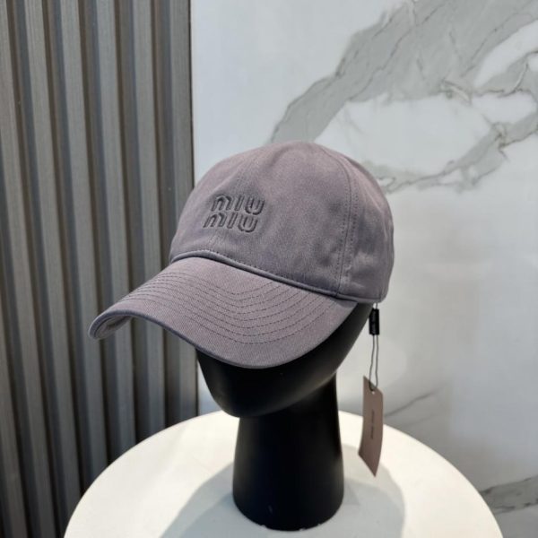 designer,replica,clothing,fake,1:1,lv,luxury,high quality MiuMiu Original New Style Pure Cotton Washed Fabric Baseball Cap (E7680N)