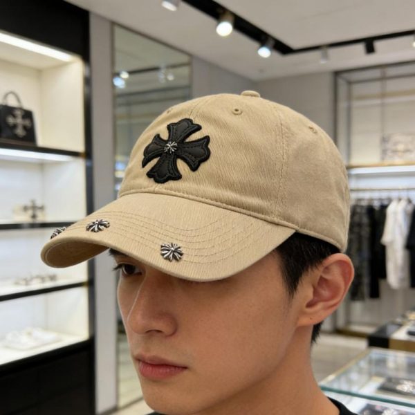designer,replica,clothing,fake,1:1,lv,luxury,high quality Chrome Hearts Distressed Cross Baseball Cap (HMULQ4)