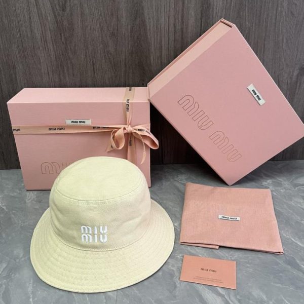 designer,replica,clothing,fake,1:1,lv,luxury,high quality MiuMiu Original Custom Macaron Color Fisherman Hat (JBV45M)