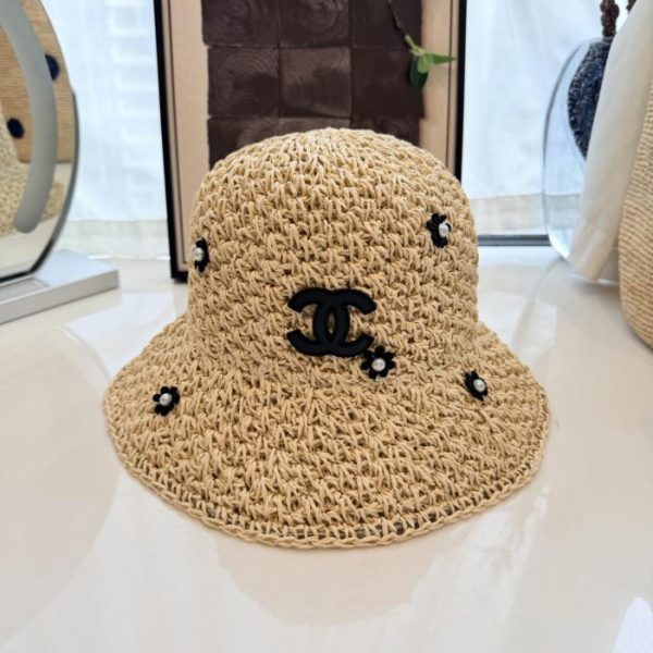 designer,replica,clothing,fake,1:1,lv,luxury,high quality Chanel hand-crocheted straw fisherman’s hat (34J6YS)