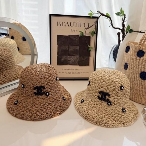 designer,replica,clothing,fake,1:1,lv,luxury,high quality Chanel hand-crocheted straw fisherman’s hat (3QKR8F)